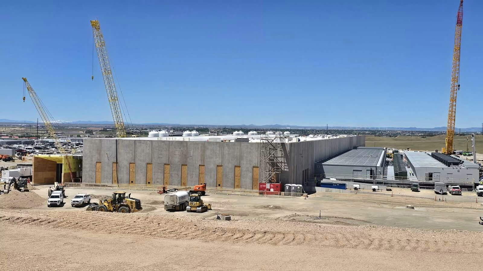 An image of Related Digital’s data center for CoreWeave near Cheyenne, Wyoming. Microsoft is moving forward with a hyperscale campus nearby. Image: Cowboy State Daily.