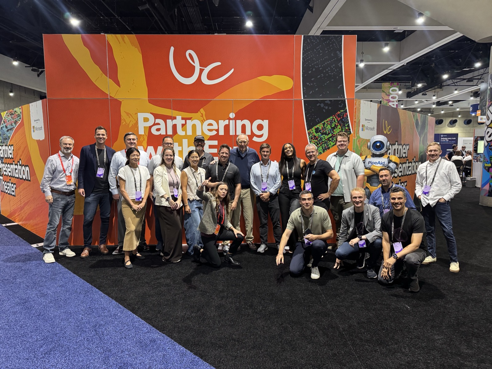 The Shovels team with Esri founder Jack Dangermond at the 2026 Esri User Conference