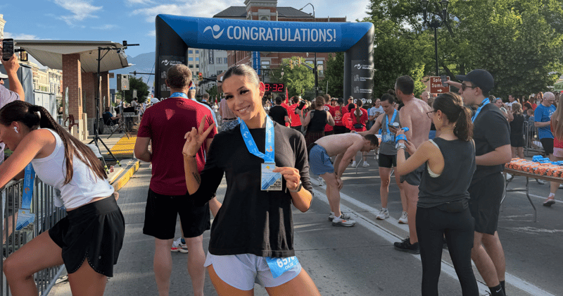 Chloe ran a half marathon