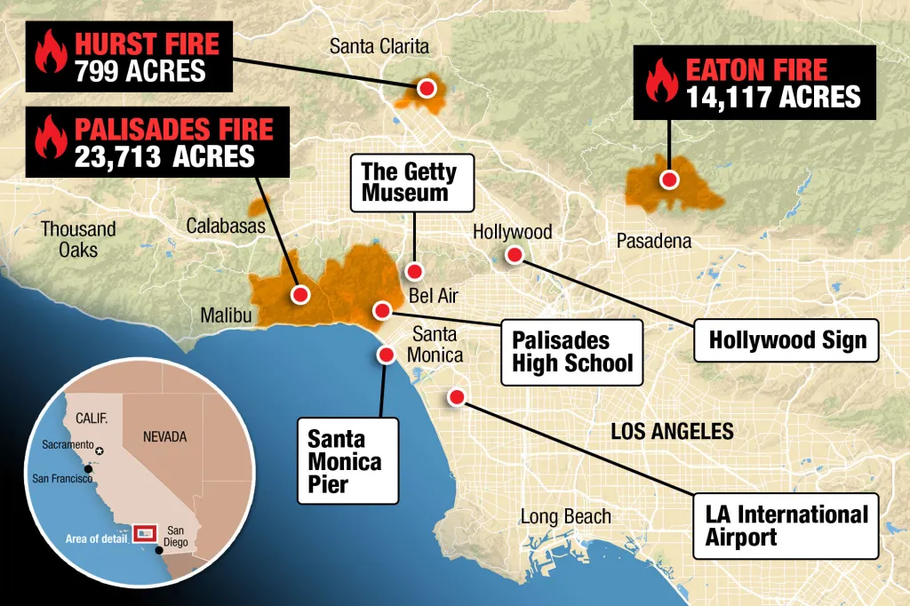 CA wildfire map