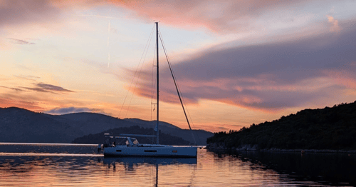 Sunset during vacation in Croatia