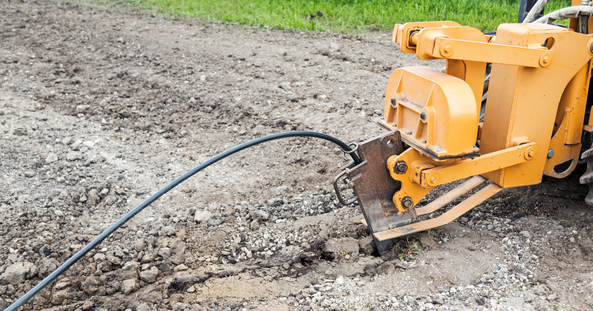 Stock photo of fiber route buildout
