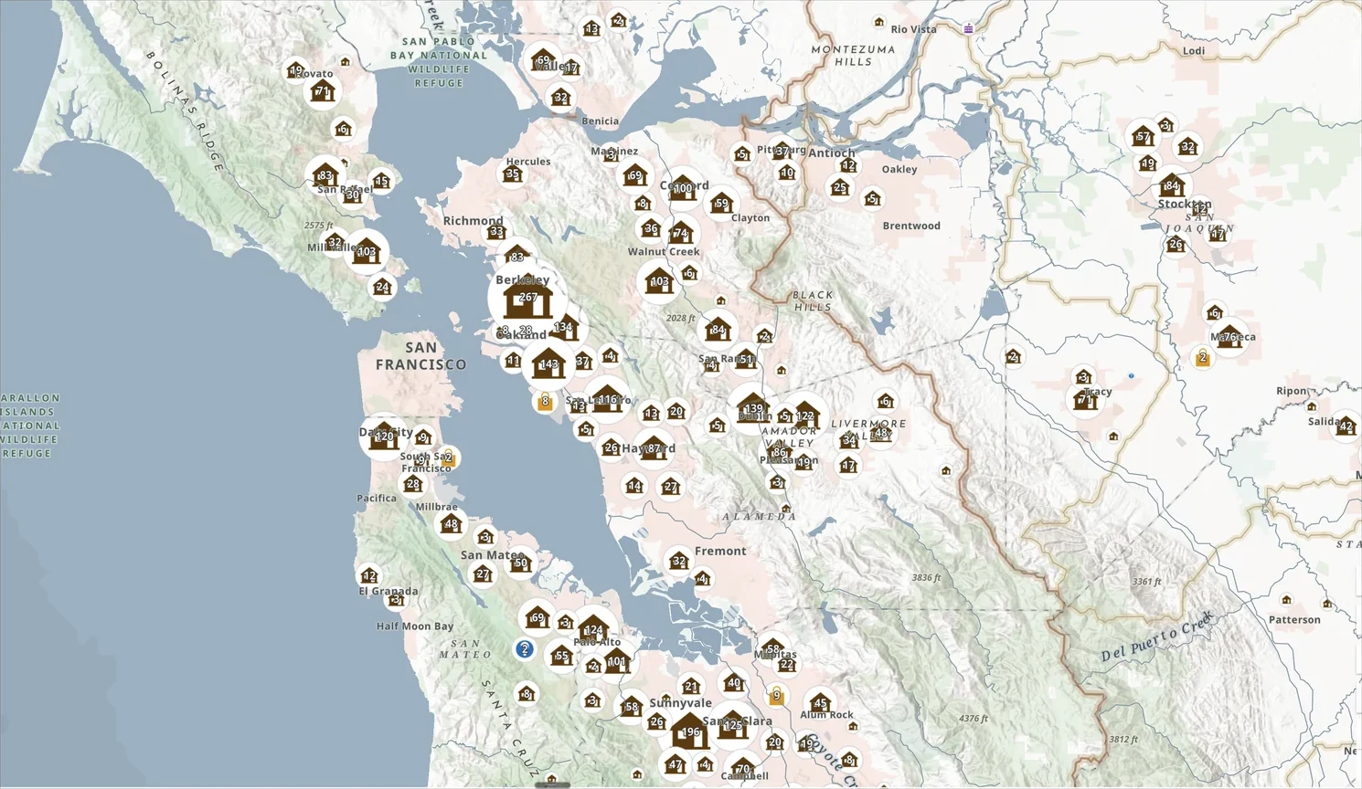 HVAC permits styled as a map layer in ArcGIS