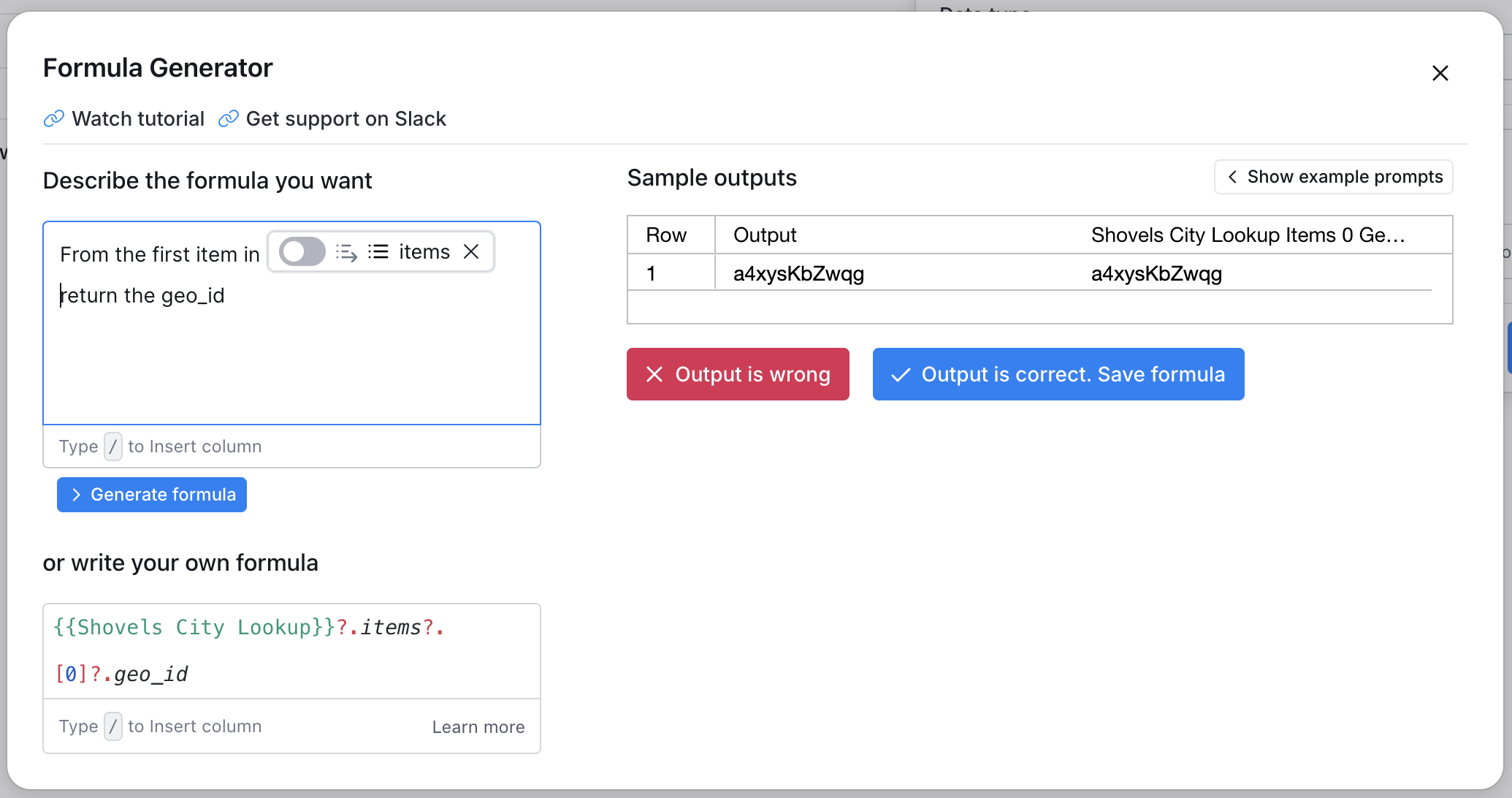 Clay formulas AI