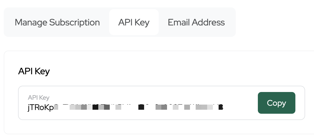 Shovels API Key