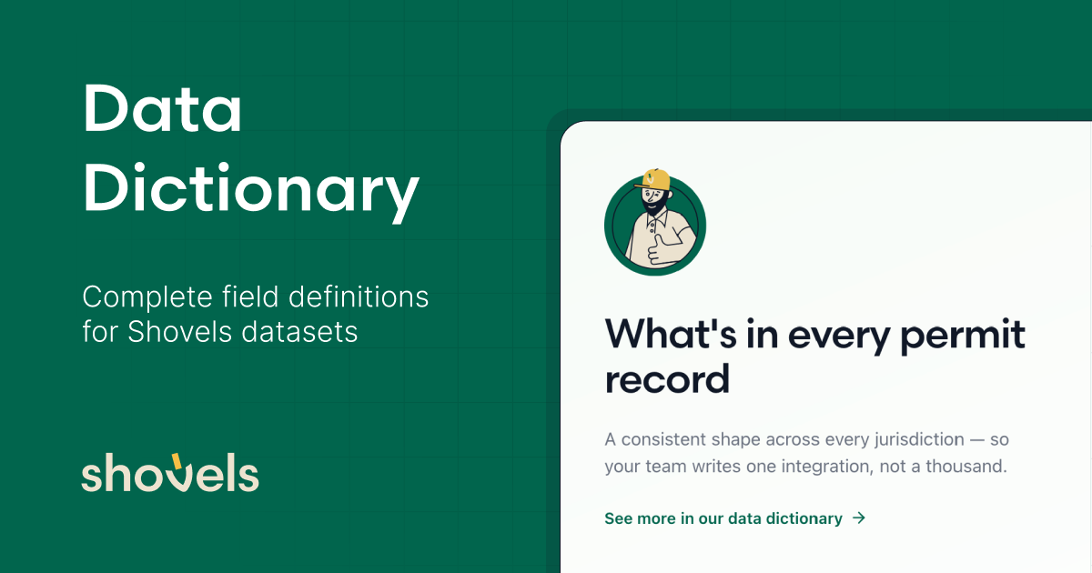Complete field definitions for Shovels datasets